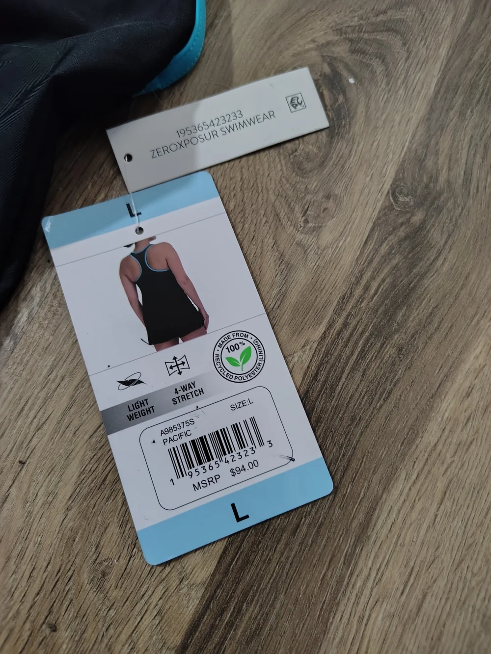 Ladies Large Beachy Wavey Racerback Scuba Diving Tankini Top - Picture 3 of 3